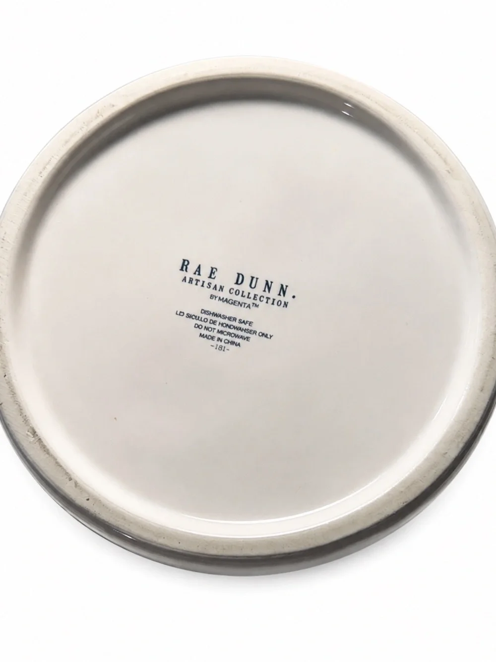 Rae Dunn Cream Sugar Canister with Silver Lid